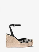 Larissa Logo Jacquard Espadrille Wedge