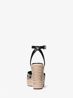 Larissa Logo Jacquard Espadrille Wedge