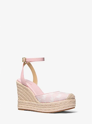 Larissa Logo Jacquard Espadrille Wedge