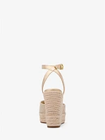 Larissa Metallic Canvas Espadrille Wedge