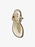 Mallory Metallic T-Strap Sandal