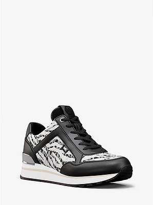 Maddy Zebra Print Signature Logo Trainer