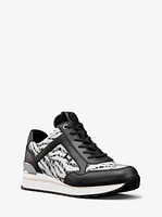 Maddy Zebra Print Signature Logo Trainer