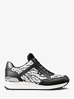 Maddy Zebra Print Signature Logo Trainer