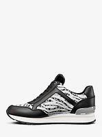 Maddy Zebra Print Signature Logo Trainer