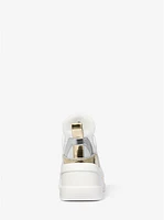 Olympia Metallic Mixed-Media Trainer