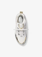 Olympia Metallic Mixed-Media Trainer