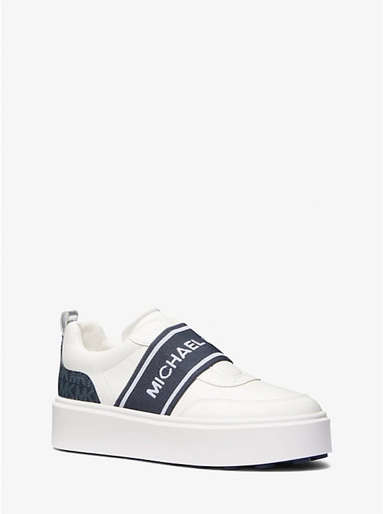 Romey Logo Tape Slip-On Platform Sneaker