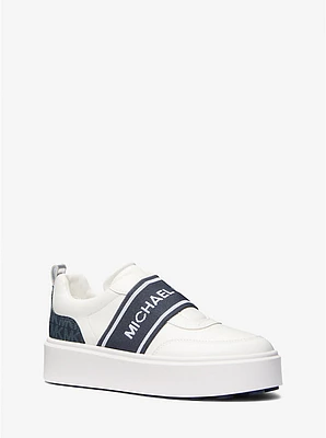 Romey Logo Tape Slip-On Platform Sneaker