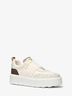 Romey Mixed Media Slip-On Platform Sneaker