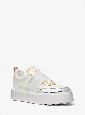 Romey Mixed Media Slip-On Platform Sneaker
