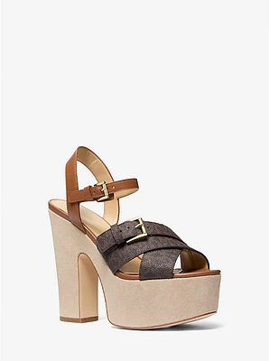 Selah Signature Logo Platform Sandal