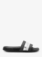 Brandy Striped Logo Slide Sandal