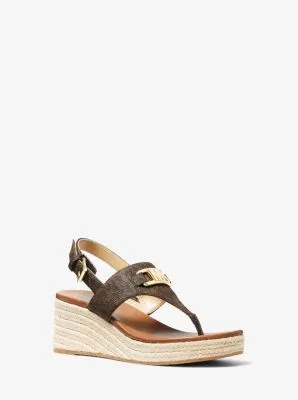 Camila Logo Wedge Sandal