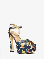 Leona Fruit Print Platform Sandal