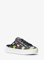 Poppy Fruit Print Logo Slip-On Sneaker