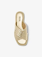 Portia Metallic Slide Sandal