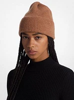 Ribbed Cashmere Beanie Hat