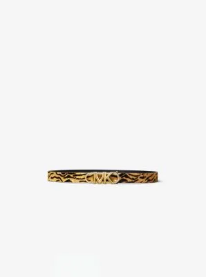 Parker Tiger Print Faux Calf Hair Belt