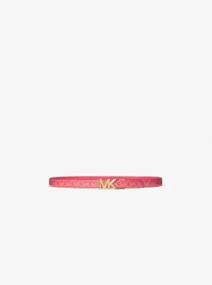 Reversible Logo and Faux Leather Waist Belt