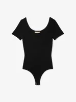 Cashmere Scoop-Neck Bodysuit