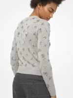 Floral Embroidered Cashmere Sweater