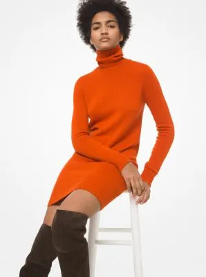 Cashmere Turtleneck Dress