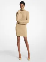 Shaker Knit Cashmere Turtleneck Dress