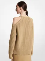 Cashmere Asymmetric Cutout Sweater