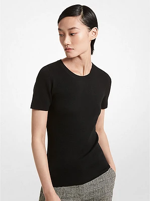 Cashmere Short-Sleeve Sweater