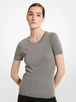 Cashmere Short-Sleeve Sweater