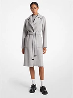 Wool Blend Wrap Coat
