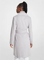 Wool Blend Wrap Coat