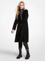 Wool Blend Wrap Coat