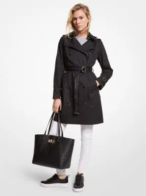 Cotton Blend Trench Coat