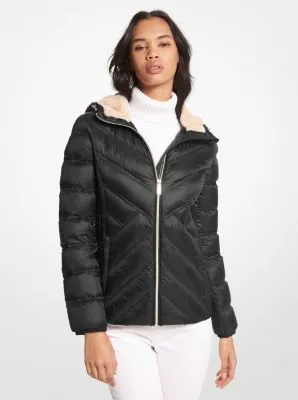 Nylon Packable Hooded Jacket