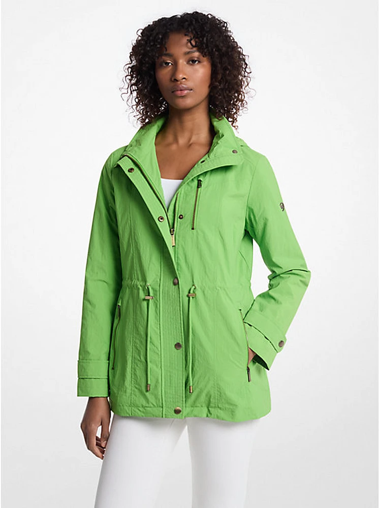 Anorak tejido con capucha