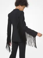 Double Crepe Sablé Fringed Blazer