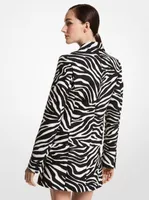 Zebra Wool Jacquard Jacket