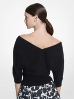 Cashmere Off-The-Shoulder Sweater