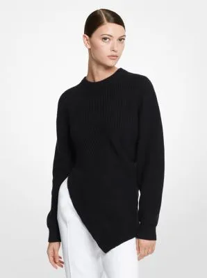 Cashmere Blend Asymmetric Sweater