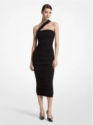 Stretch Matte Jersey Ruched Dress