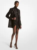 Sequined Double Crepe Sablé Boyfriend Blazer