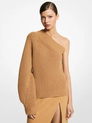 Cashmere Blend One-Shoulder Sweater
