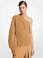 Cashmere Blend One-Shoulder Sweater