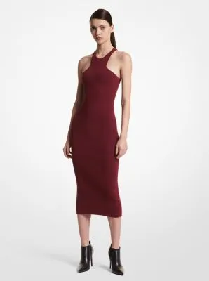 Ribbed Stretch Viscose Tank Dress