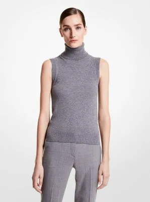 Cashmere Sleeveless Turtleneck