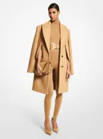 Wool Melton Slit Sleeve Coat