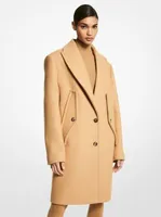 Wool Melton Slit Sleeve Coat