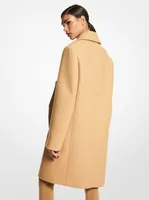 Wool Melton Slit Sleeve Coat